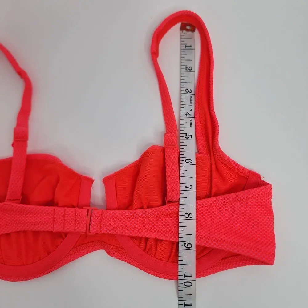 Aerie Bikini‎ Top Women's 34C Bright Orange Swim NWT